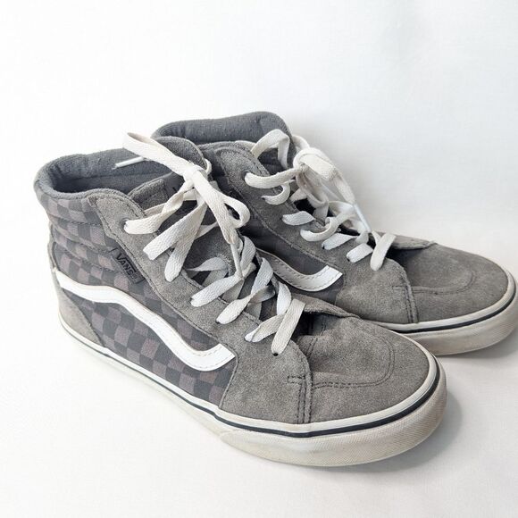 Vans Hi Top Checkered Lace Up Sneaker Athletic Shoes - Picture 2 of 8